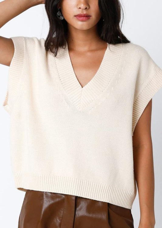 Cream Sweater Vest