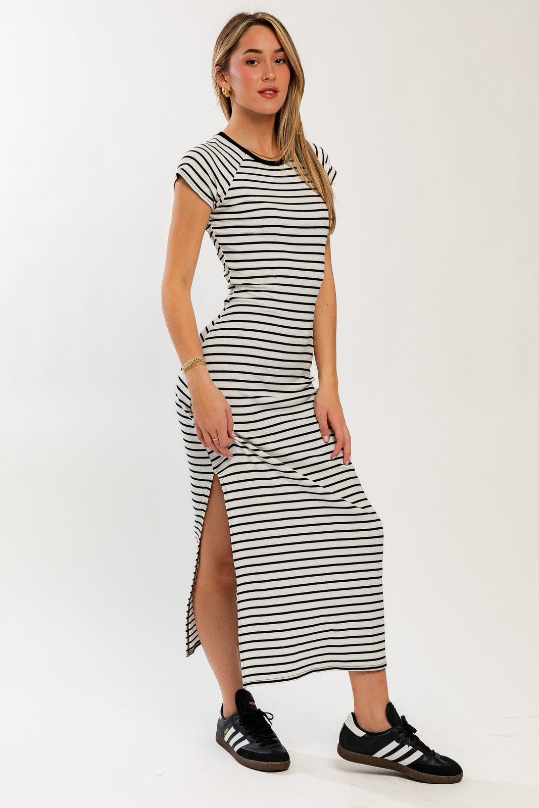 Striped T-Shirt Maxi Dress