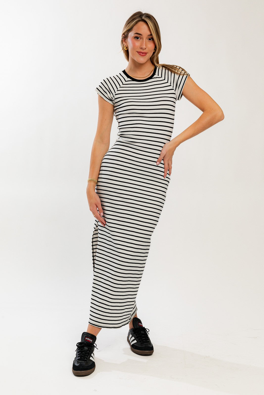 Striped T-Shirt Maxi Dress