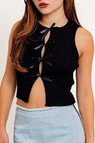 Bow Detail Sweater Tank