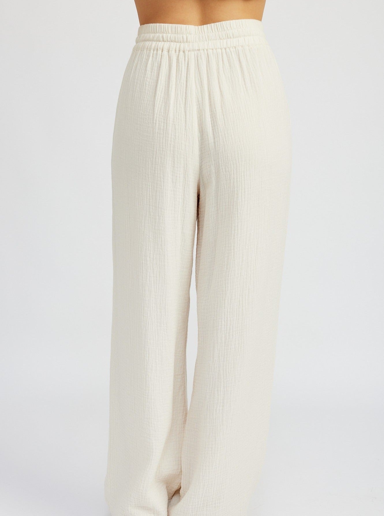 Cotton Gauze Flowy Pants