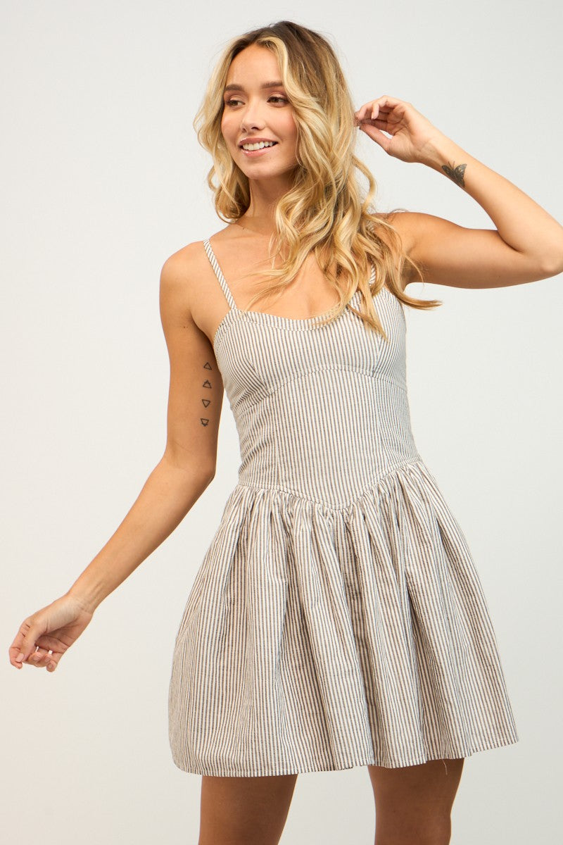 Stripe Sweetheart Dress