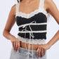 Tiered Lace Trim Crop Cami