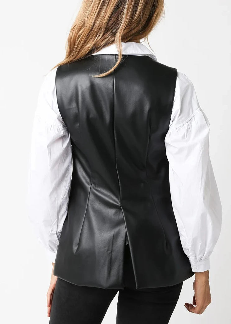 Vegan Leather Vest