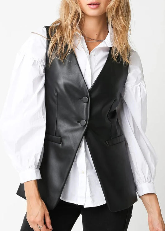 Vegan Leather Vest