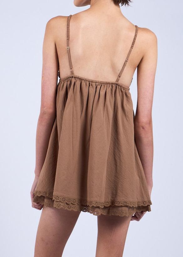 Brown Babydoll Dress