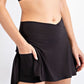 Black V Waist Active Skort