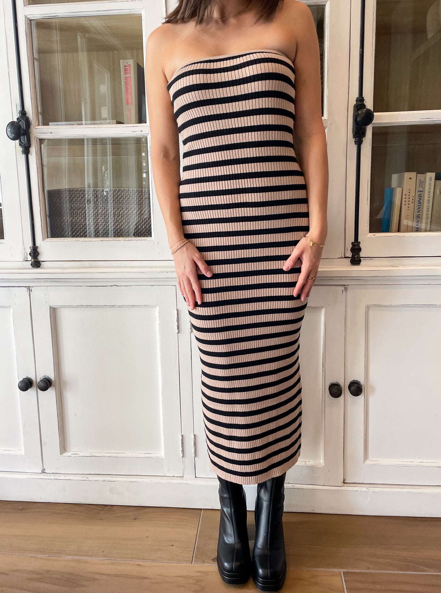 Stripe Tube Maxi Dress