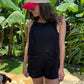 Black French Terry Romper