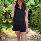 Black French Terry Romper