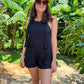 Black French Terry Romper