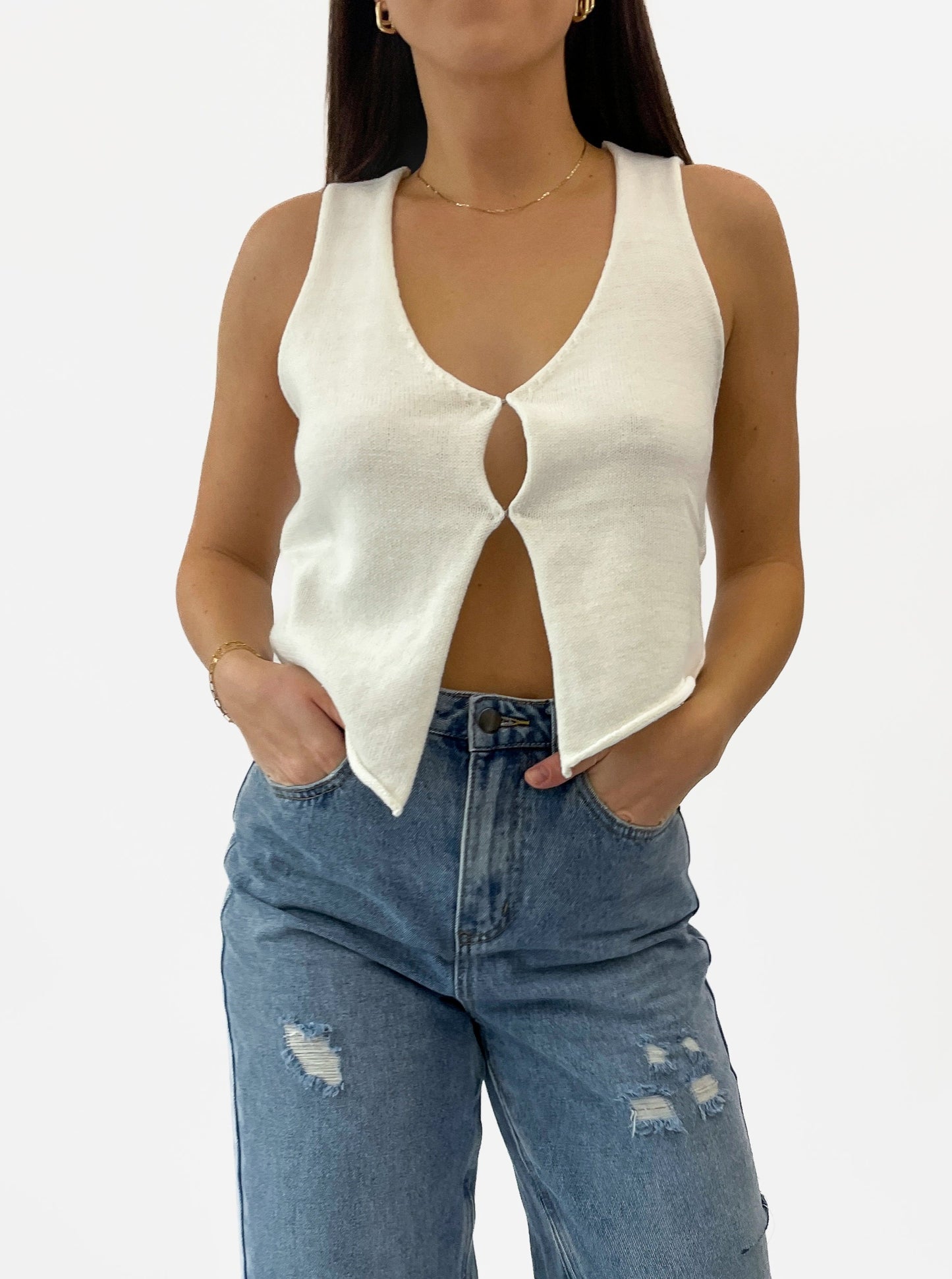 Sleeveless Sweater Tank