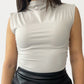 High Neck Cap Sleeve Top