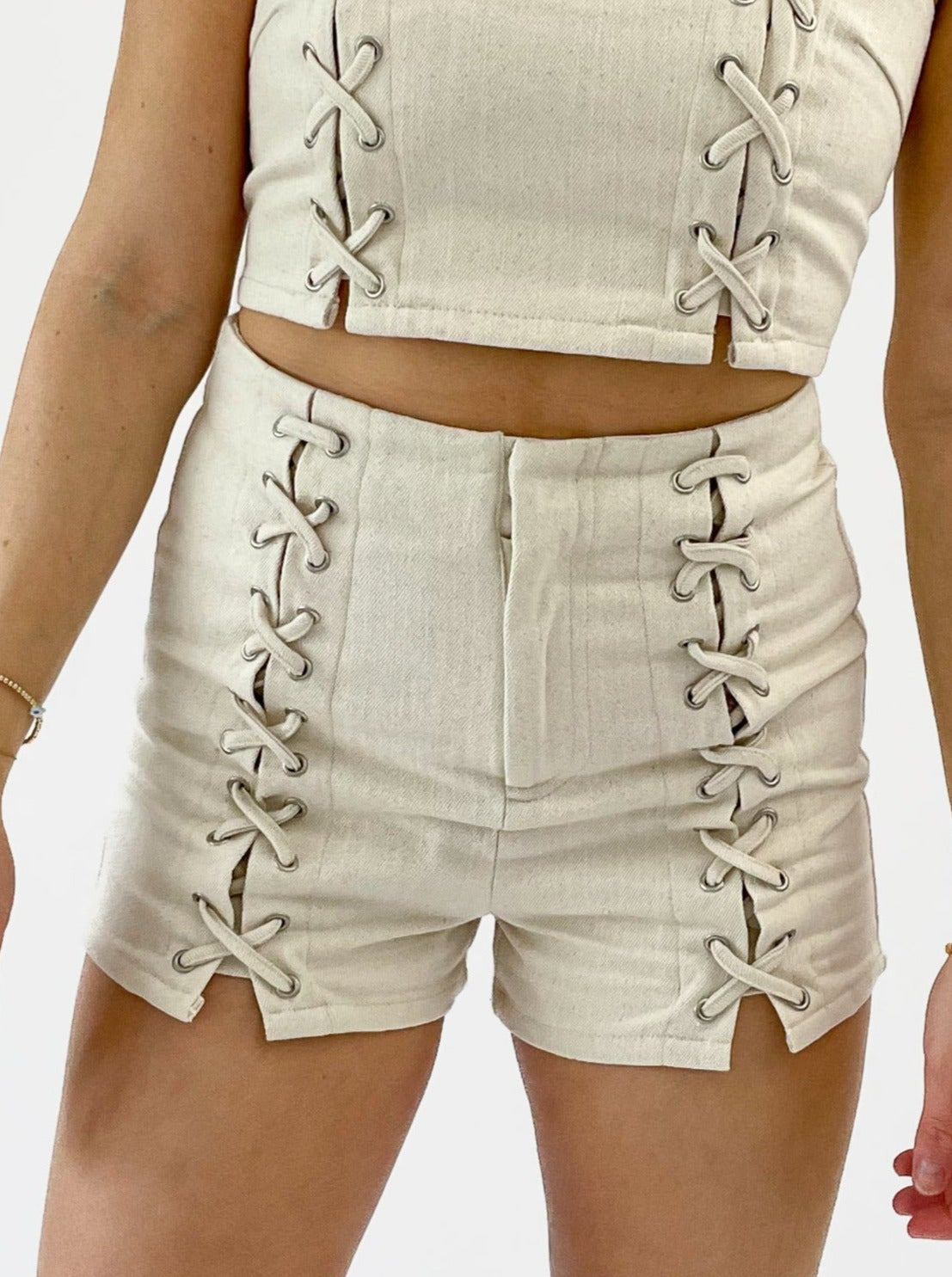 Lace Up Shorts