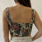 Floral Jacquard Zip Corset