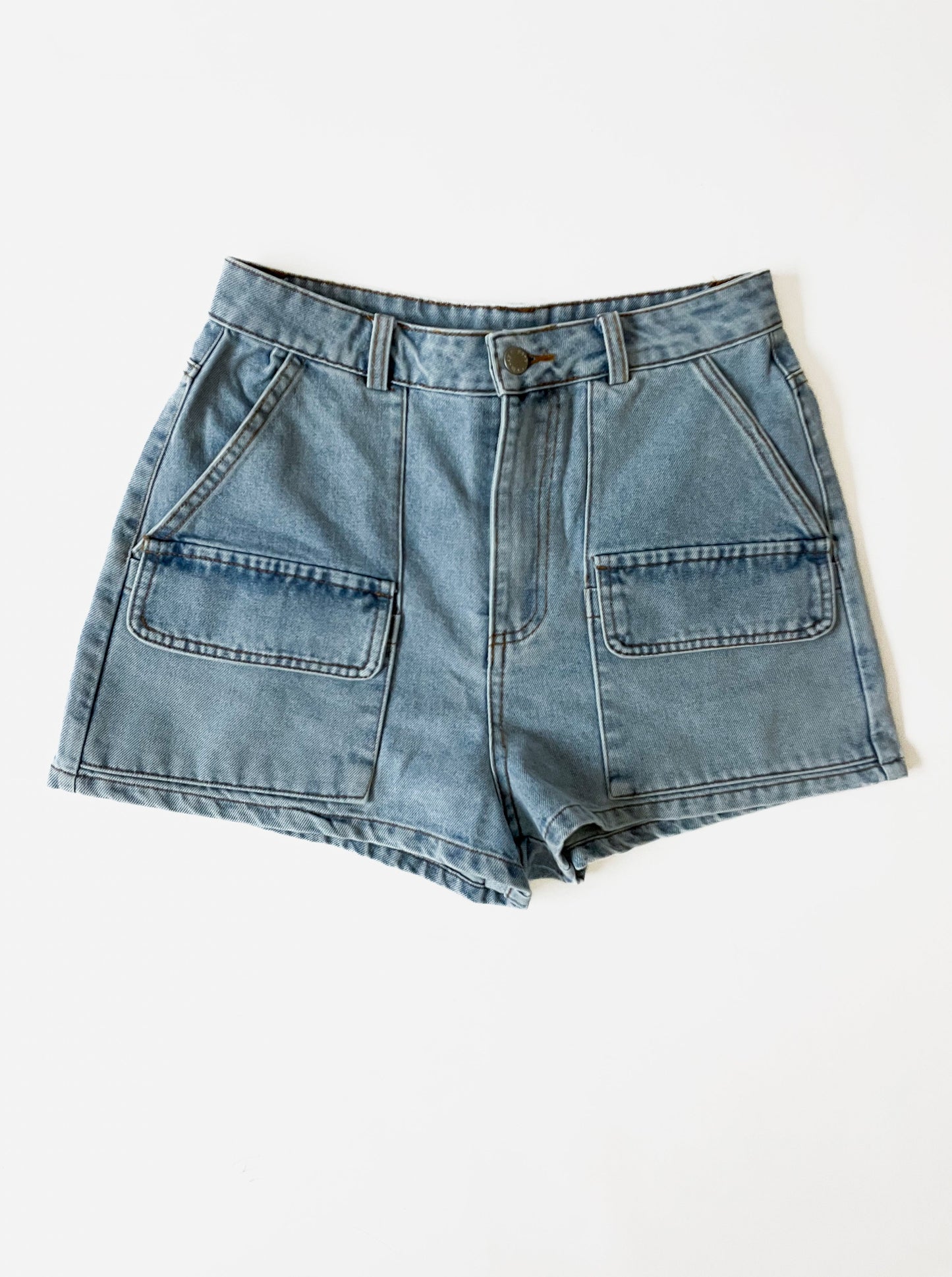 Denim Cargo Shorts