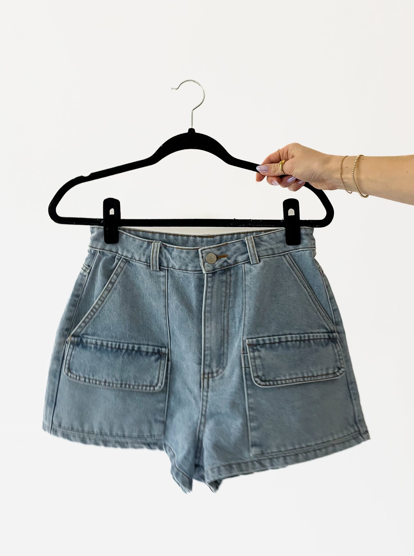 Denim Cargo Shorts