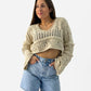 Crop Crochet Sweater