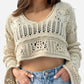 Crop Crochet Sweater