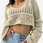 Crop Crochet Sweater