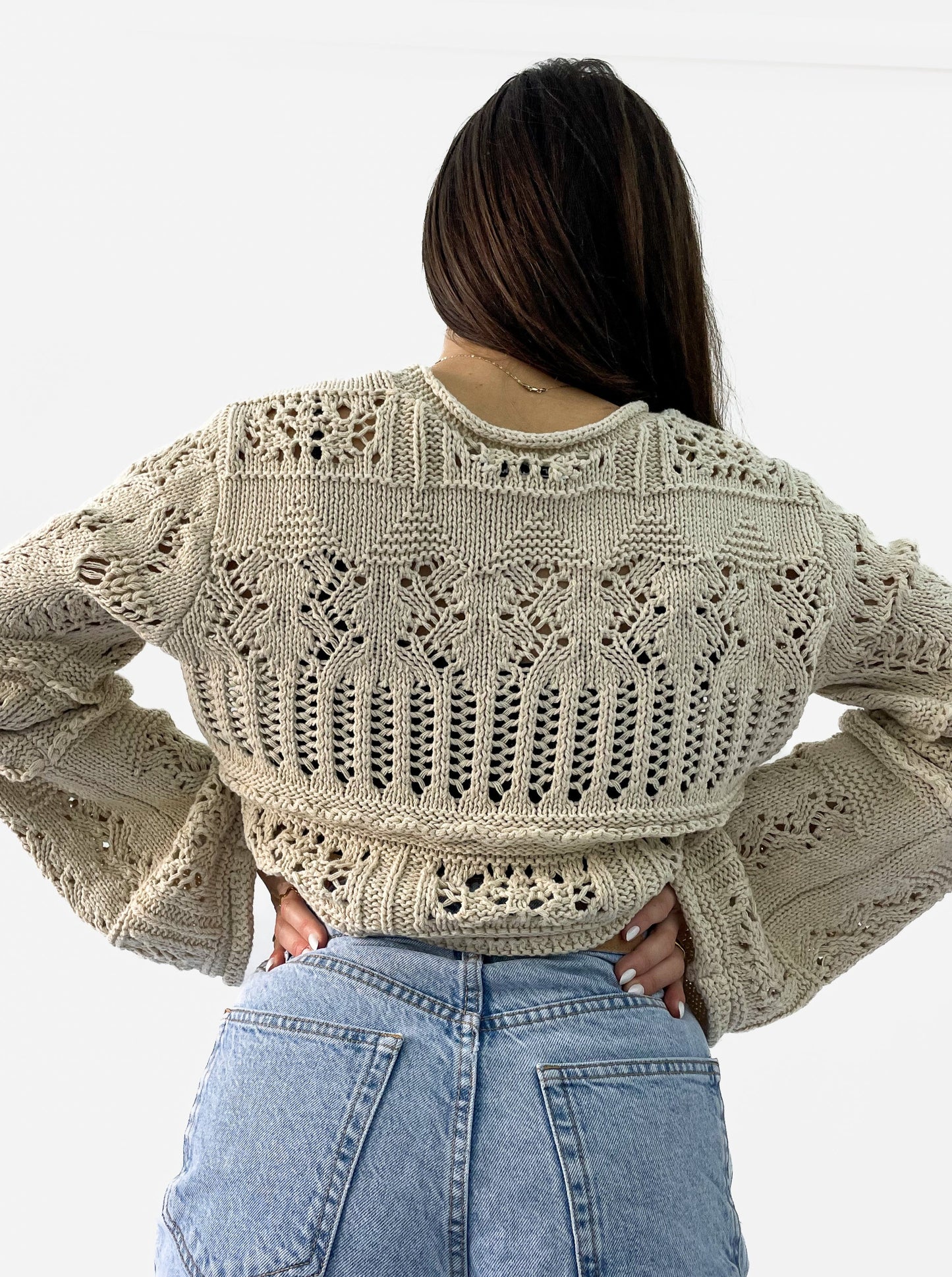 Crop Crochet Sweater