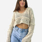 Crop Crochet Sweater