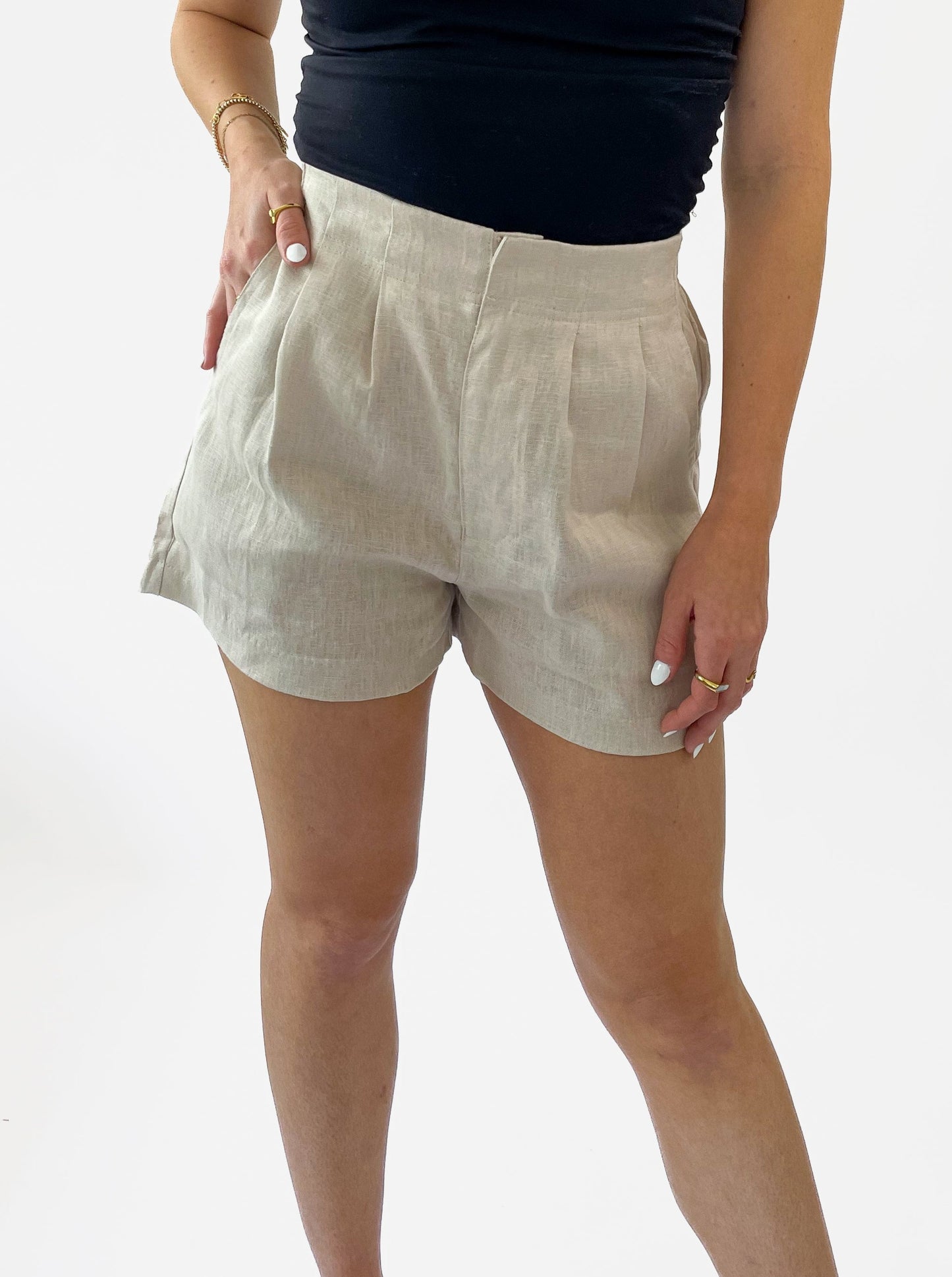 Tailored Linen Shorts