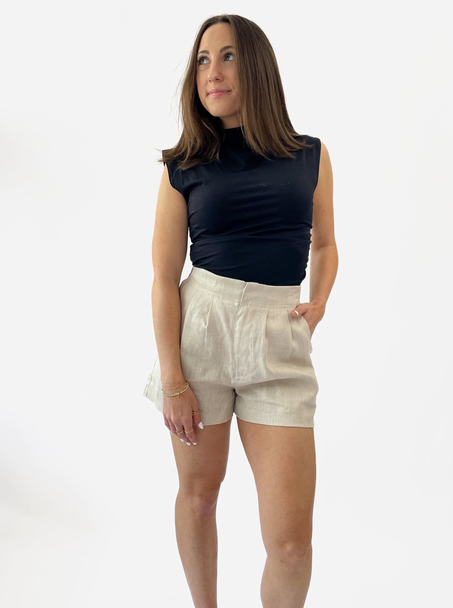 Tailored Linen Shorts