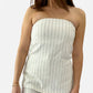 Longline Pinstripe Tube Top