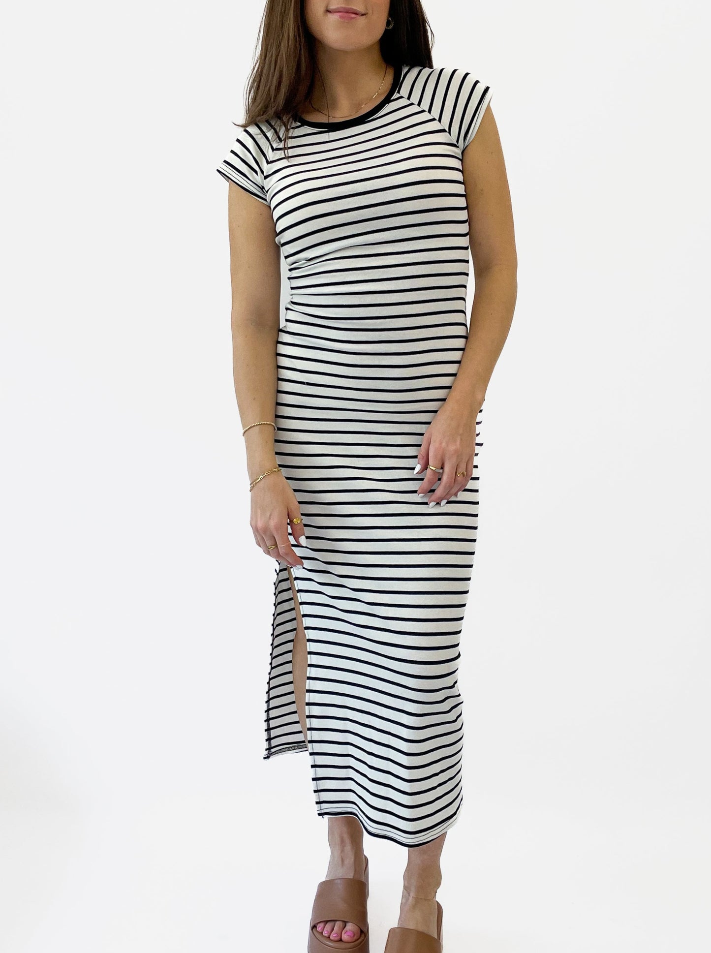 Striped T-Shirt Maxi Dress