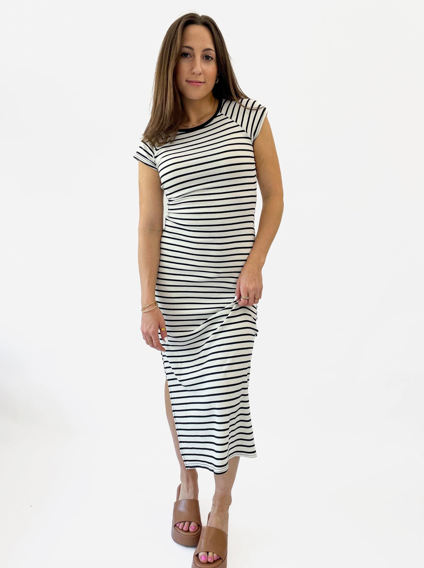 Striped T-Shirt Maxi Dress