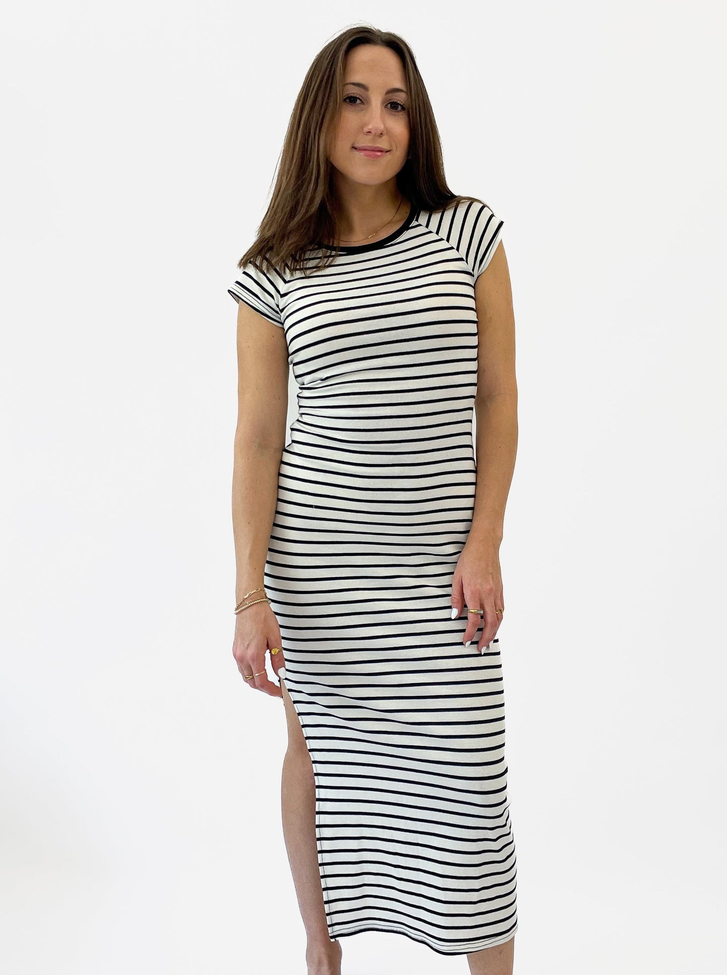 Striped T-Shirt Maxi Dress