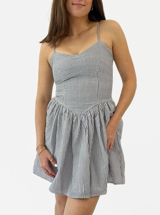 Stripe Sweetheart Dress