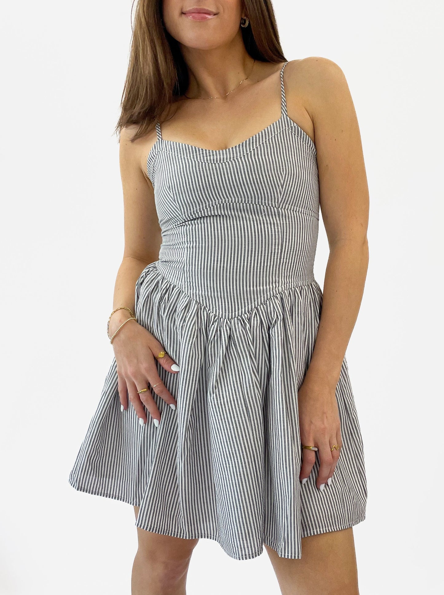 Stripe Sweetheart Dress