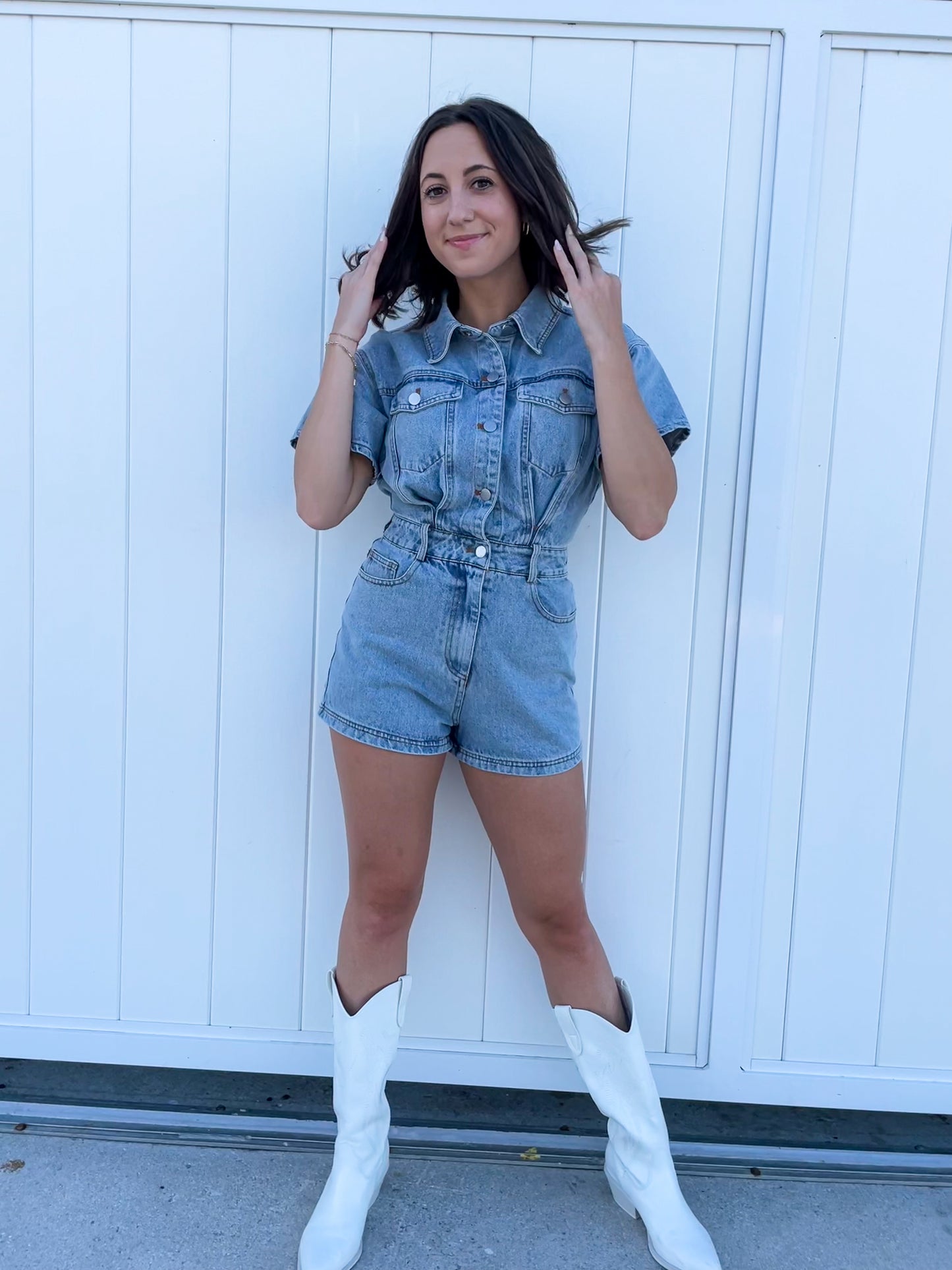 Nashville Denim Romper