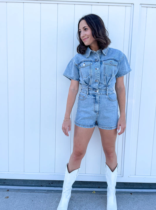 Nashville Denim Romper