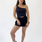 Black V Waist Active Skort