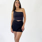 Black V Waist Active Skort