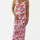 Red Floral Sweetheart Maxi Dress