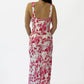 Red Floral Sweetheart Maxi Dress