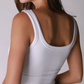 White Seamless Crop Tank