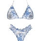 Blue Floral Bikini Set