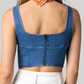 Denim Corset Top