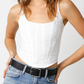 White Eyelet Corset Top