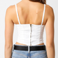 White Eyelet Corset Top