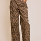 Wide Leg Leopard Jeans