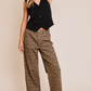 Wide Leg Leopard Jeans