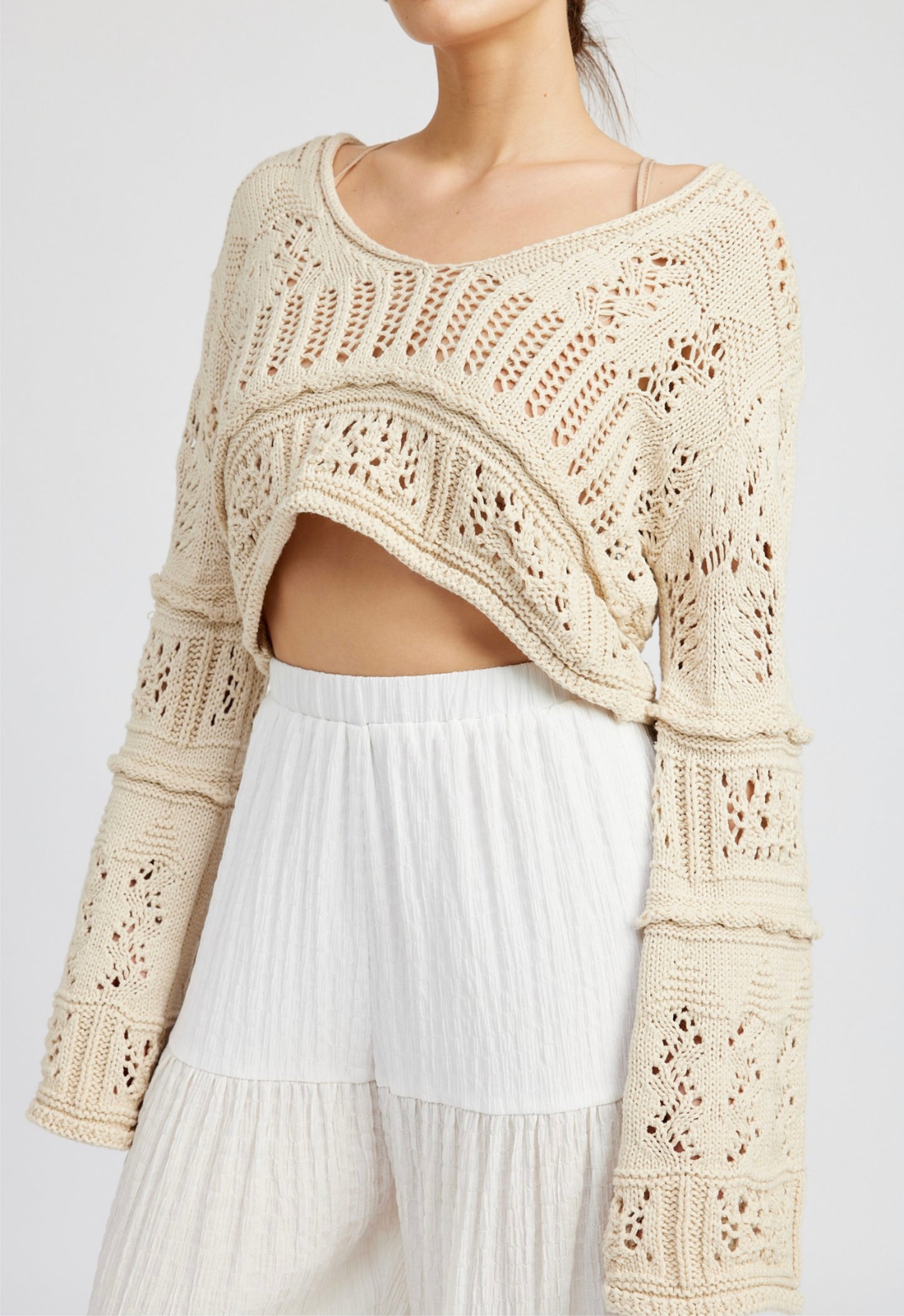 Crop Crochet Sweater