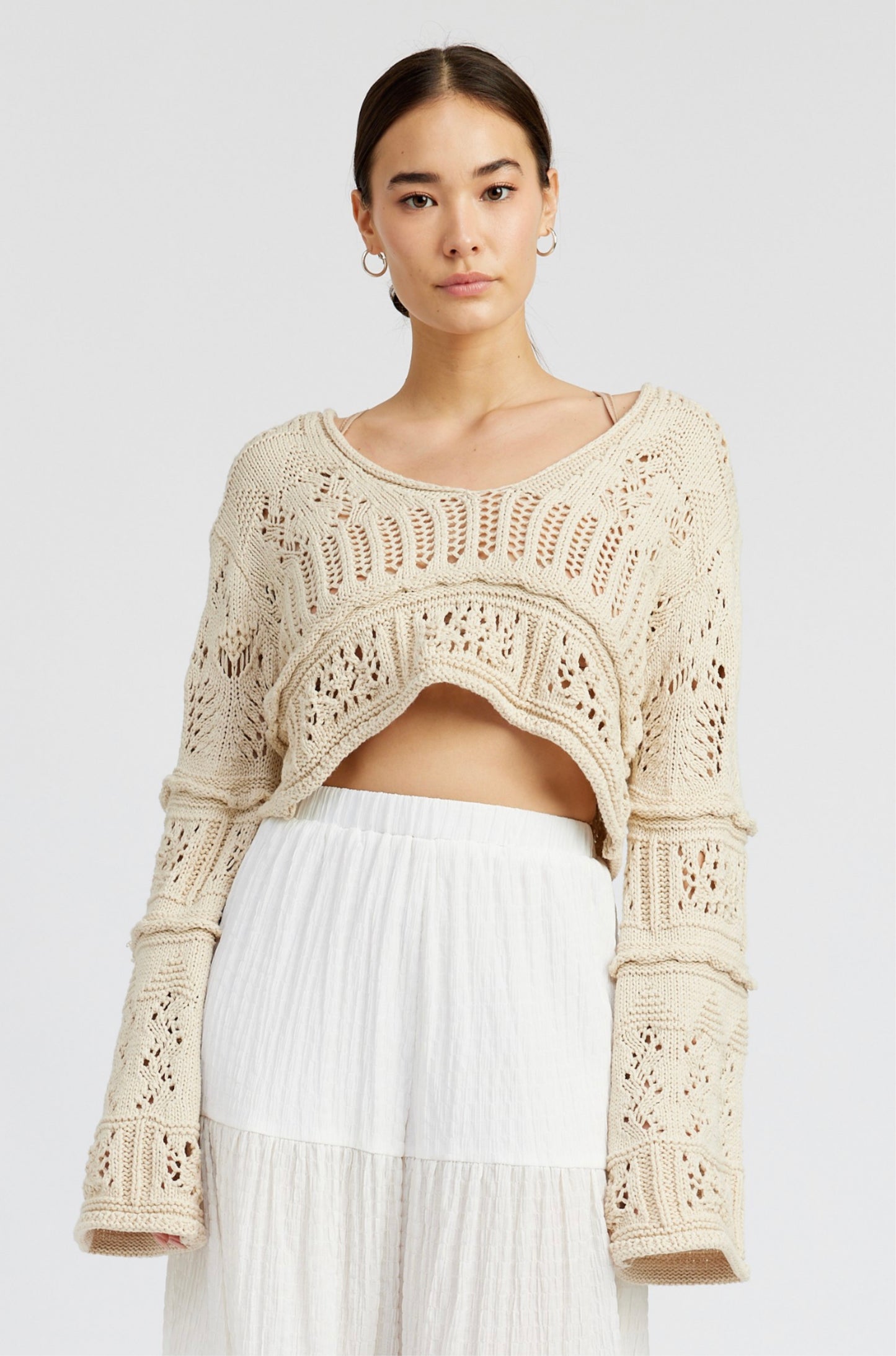 Crop Crochet Sweater