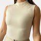 Cream Mockneck Bodysuit